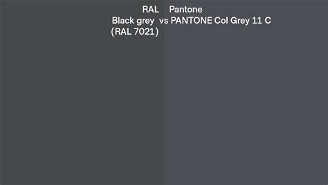 Ral Black Grey Ral Vs Pantone Col Grey C Side By Side Comparison