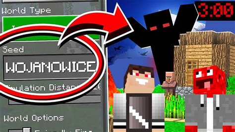 NIGDY NIE WCHODŹ NA SEED WOJANOWICE o 3 00 w NOCY w Minecraft