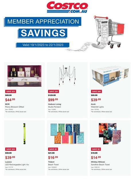 Costco Member Appreciation Savings Catalogues Specials From 19 January