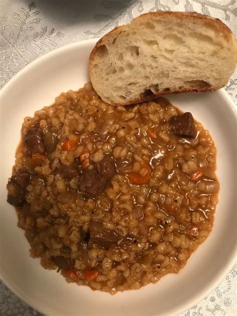 HEARTY BEEF BARLEY SOUP - Crockpot Girl