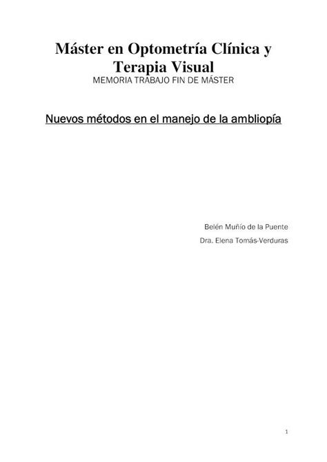 PDF Máster en Optometría Clínica y Terapia Visual1 Máster en