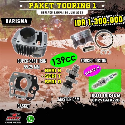 Jual Paket Touring Boreup Karisma Supra X Kph Blok Piston Master