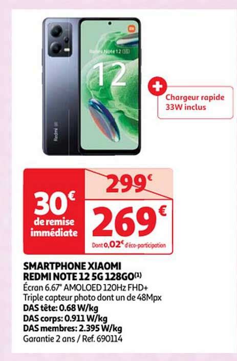 Promo Smartphone Xiaomi Redmi Note G Go Chez Auchan Icatalogue Fr