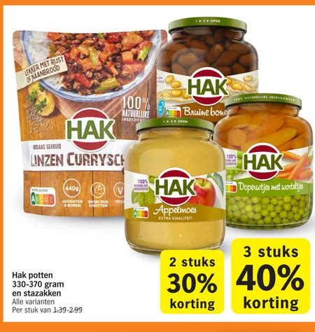 Hak Appelmoes Groenteconserven Folder Aanbieding Bij Albert Heijn