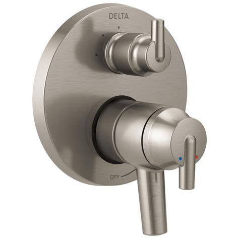 Delta Trinsic Stainless Shower Faucet Bar System With 3 Way Diverter Valve Included At