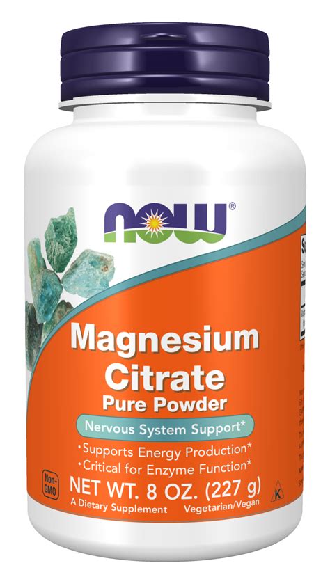 Magnesium Citrate 200 Mg Tablets Now Supplements