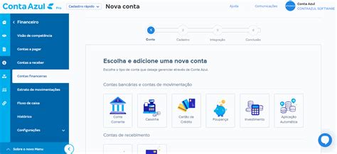 Contas Banc Rias E Financeiras Conta Azul