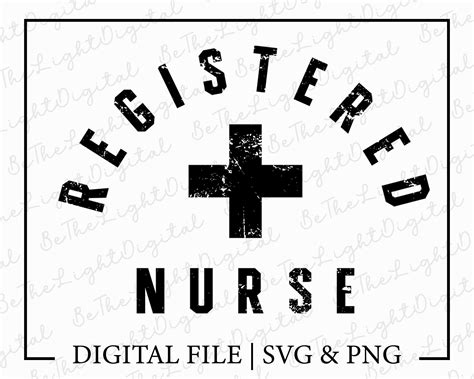 Registered Nurse Svg Nurse Svg Digital Download Arc Svg Rn Svg