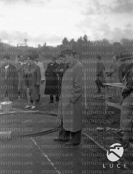 Vittorio Mussolini Durante Le Gare Di Atletica Leggera In Occasione Dei