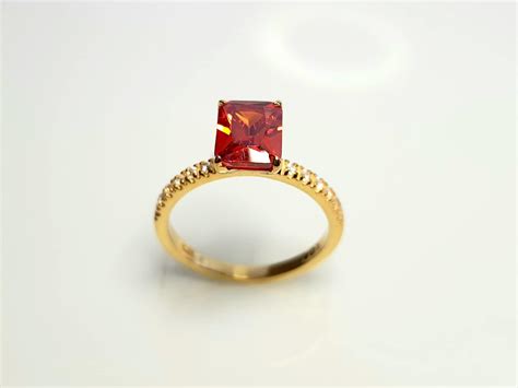 Orange Topaz Ring Orange Topaz Rings For Women Engagement Etsy