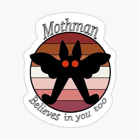 Lesbian Mothman Sticker For Sale By Maxartstuff Redbubble