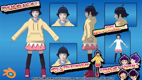 Naruto 3d Himawari Uzumaki 3d Modeldl By Jetstreamx14 On Deviantart