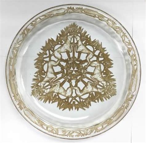 Rene Lalique Chasse Chiens Plate Rlalique