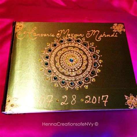 Henna Mendhi Inspired Gold Mandala Keepsake Jewelry Box With