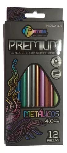 Lapices De Colores Metalicos Profesionales Tryme Premium