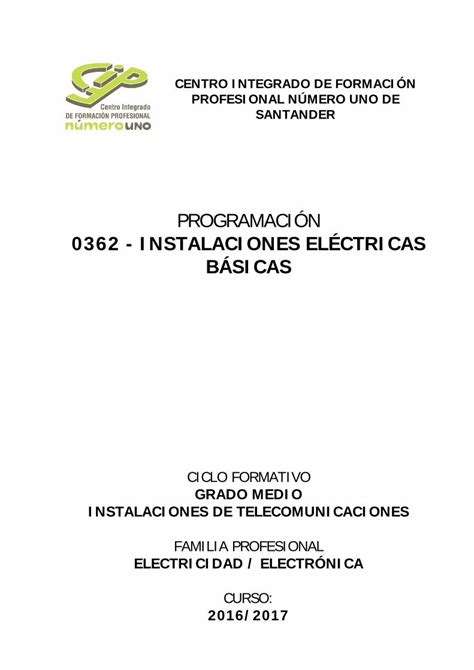 PDF 0362 INSTALACIONES BÁSICAS ALBERTO cifpn1 eléctricas y