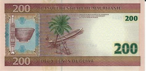 Mauretanien Deux Cents Ouguiya Banknote Geldschein Unc Ma Shops