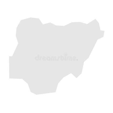 Nigeria Vector Country Map In Three Levels Of Smoothness Stock Vector