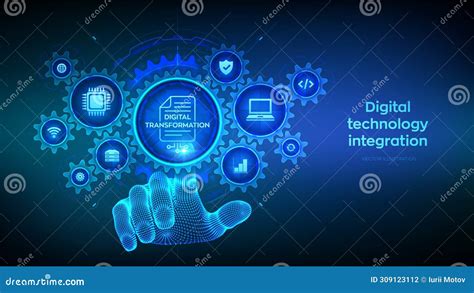 Digital Transformation Concept Digitization Of Business Processes And