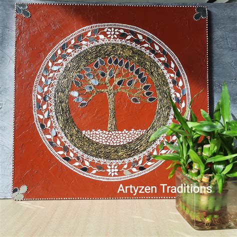 Lippan Art India Folk Tree Of Life Texture D Clay Wall Decor Etsy Canada