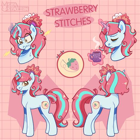 2930214 Safe Artist Seasemissary Oc Oc Strawberry Stitches Pony