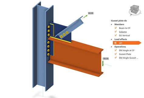 Column Beam Brace Connection Idea Statica