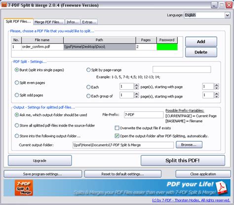 7 PDF Split Merge 2 7 0 PDF Software FileEagle