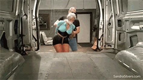 Two MILF Secretaries Tied In The Van Struggle As They Re Driven To Their New Home SD