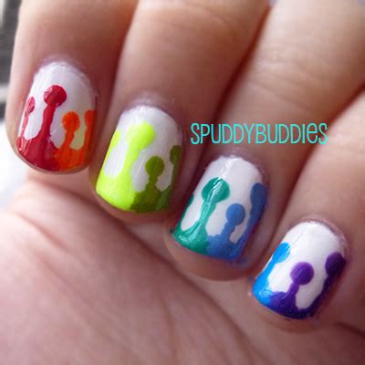 Spud Nails Rainbow Drip Nail Art With Tutorial Kind Of