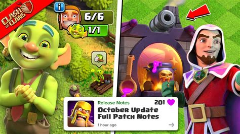 Clash Of Clans October Update Full Patch Notes More Things Revealed In Coc New Update Youtube