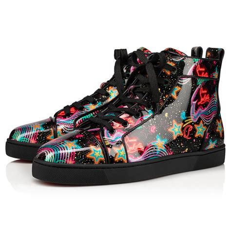 Louis High Top Sneakers Patent Calf Starlight Print And Nappa