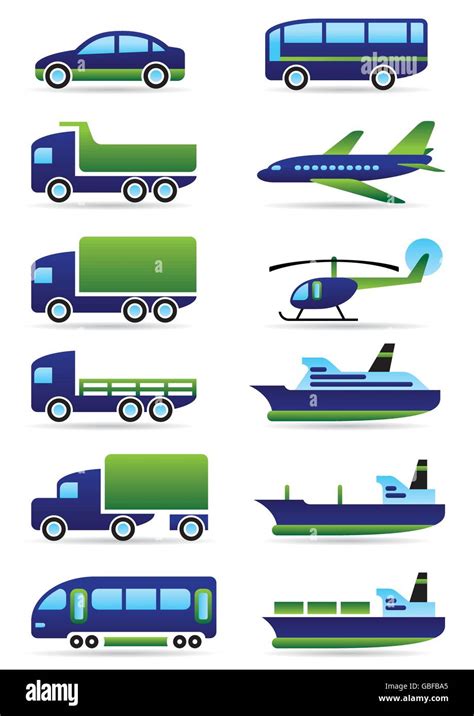 Vehicles Icons Set Vector Illustration Stock Vector Image And Art Alamy