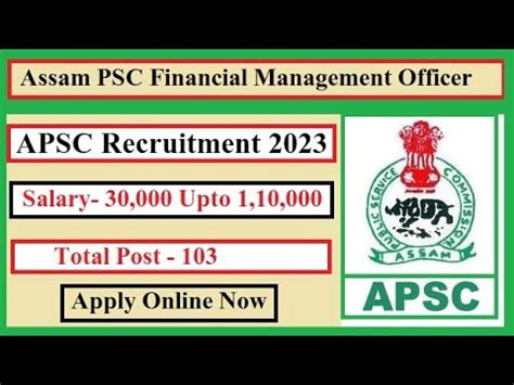 Assam Psc Financial Management Officer Recruitment Assam Public