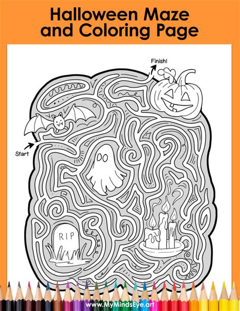 Ghostly Games: A Hauntingly Fun Maze and Coloring Combo