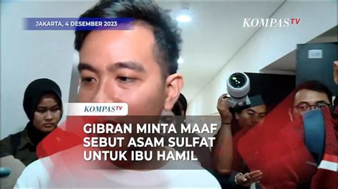 Viral Ucapan Ibu Hamil Perlu Asam Sulfat Gibran Maaf Mohon Dikoreksi