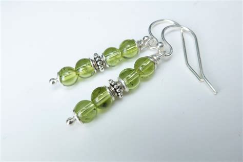 Peridot Earrings Natural Peridot Gemstone Jewelry Genuine - Etsy