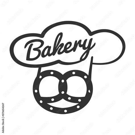 Bakery logo in flat style. bakery black white emblems. Stock Vector | Adobe Stock