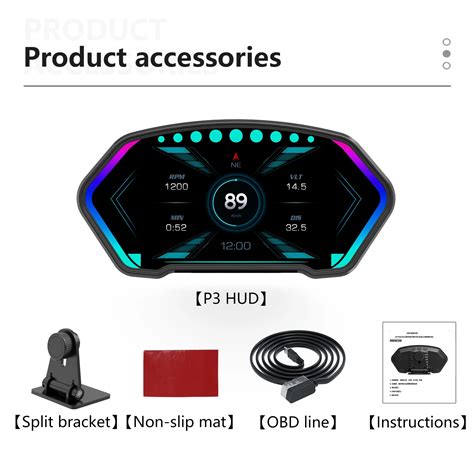 Medidor Digital Inteligente P Hud Obd Para Coche Veloc Metro Gps