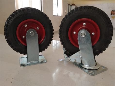 Global Black Inch Rubber Wheel For Trolley Material Handling Rs