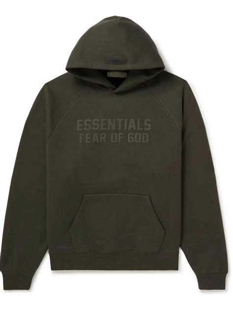 Fear Of God Essentials Logo Appliquéd Fleece Back Cotton Blend Jersey