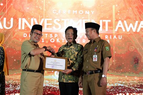 Meranti Raih Peringkat Tiga Lkpm Dalam Riau Investment Award Tahun 2023