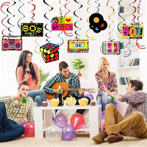 Great Choice Products 30 Pieces 80'S Party Background Decorations Kit ...