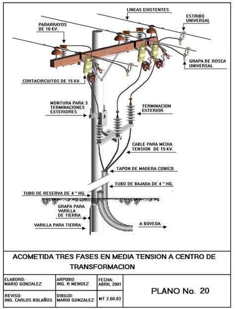 Conexion Trafomix En Media Tension Diagrama Electrico Planos