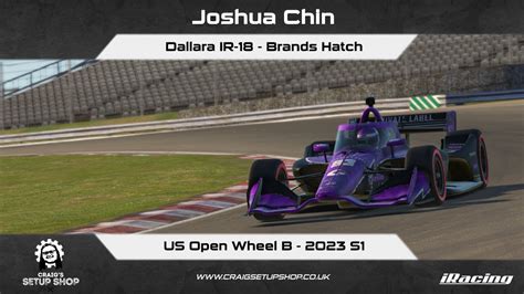 IRacing 23S1 Dallara IR 18 US Open Wheel B Brands Hatch JC