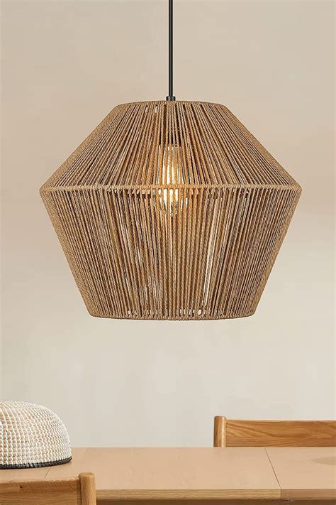 ELYONA Large Woven Pendant Light 16 5 Modern Boho Chandelier