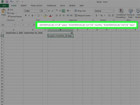 How To Calculate Number Of Days Between Two Dates In Excel