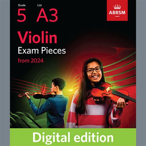 J B Loeillet Giga Grade 5 A3 From The Abrsm Violin Syllabus From