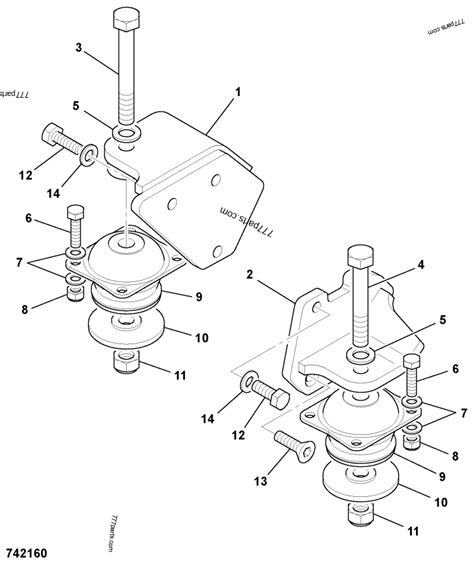 Engine Mountings Aws Construction Jcb Cx T Regular Backhoe Loader