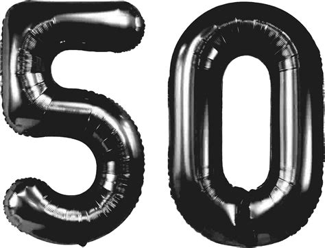 40 Inch 50 Balloon Numbers 50th Birthday Balloons Black 50th Birthday Decorations