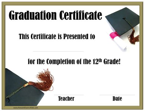 School Graduation Certificates | Customize online with or without a photo